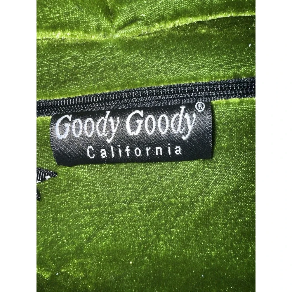 Goody Goody California Travel Jewelry Roll Organizer Embroidered Floral Velvet